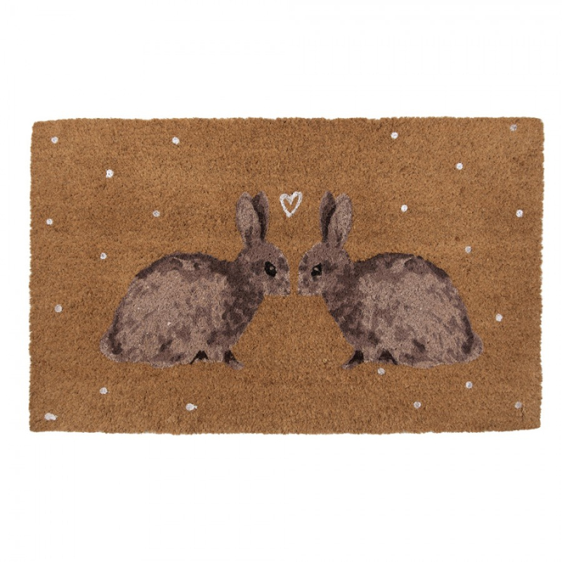 Doplňky a dekorace - Kokosová rohožka se vzorem králíčků Bunnies in Love – 75x45 cm