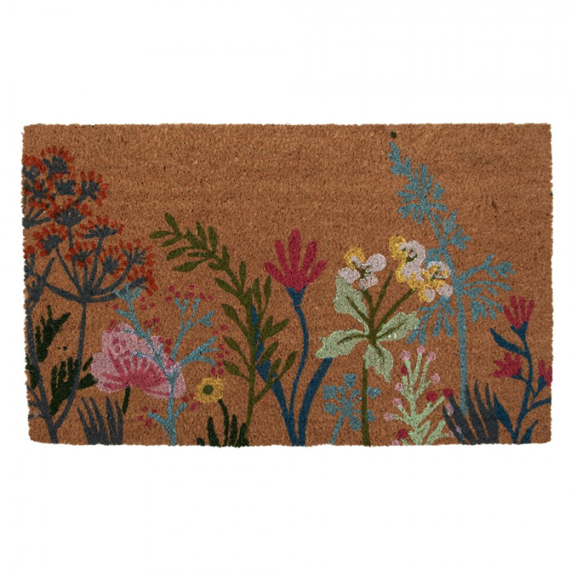Doplňky a dekorace - Kokosová rohožka se vzorem divoké louky Wildflower Fields – 75x45 cm