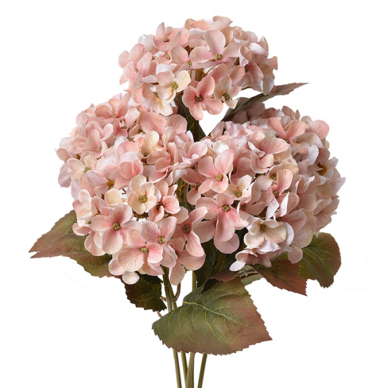 Doplňky a dekorace - Umělá květina růžová hortenzie – 44 cm