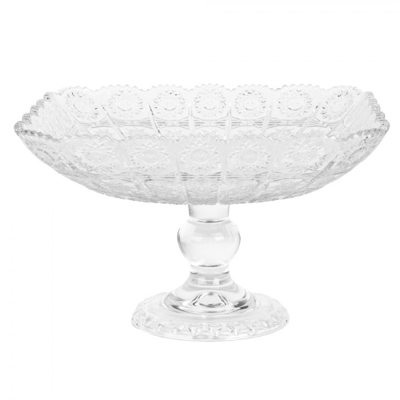 Kuchyně - Skleněná broušená mísa na salát / ovoce Marvelle – 29x18 cm