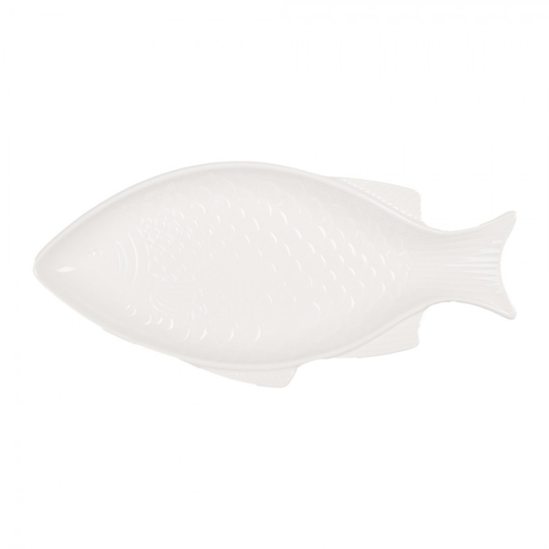 Kuchyně - Bílá porcelánová miska ve tvaru ryby – 150 ml