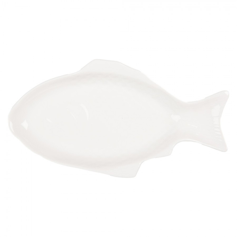 Kuchyně - Bílá porcelánová miska ve tvaru ryby – 125 ml