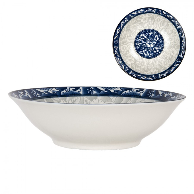 Kuchyně - Modro-bílá porcelánová miska Aapje – 21x5 cm