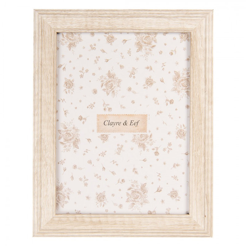 Doplňky a dekorace - Béžový dřevěný fotorámeček Zwoefer S – na fotografii o rozměru 10x15 cm