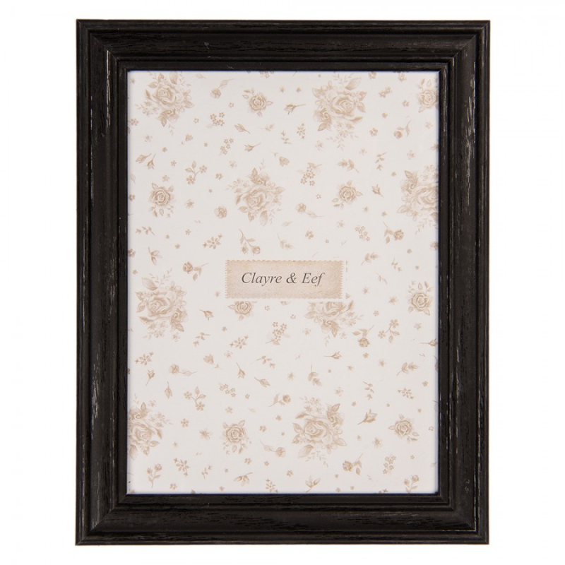 Doplňky a dekorace - Černý dřevěný fotorámeček Vanderbilt M – na fotografii o průměru 13x18 cm