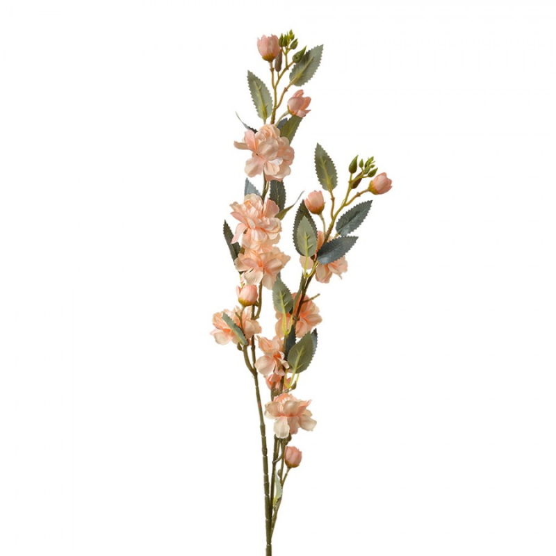 Doplňky a dekorace - Umělá rostlina jarní vetvička s oranžovými květy – 90 cm