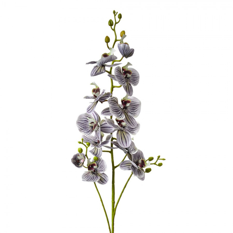Doplňky a dekorace - Umělá rostlina fialová žíhaná orchidej – 116 cm
