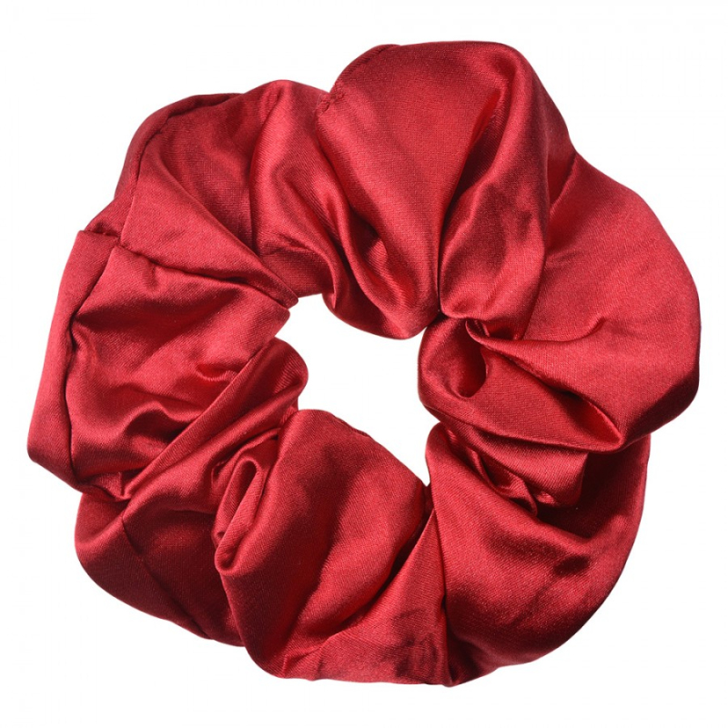 Móda a bižuterie - Červená lesklá gumička do vlasů / scrunchie – 10 cm
