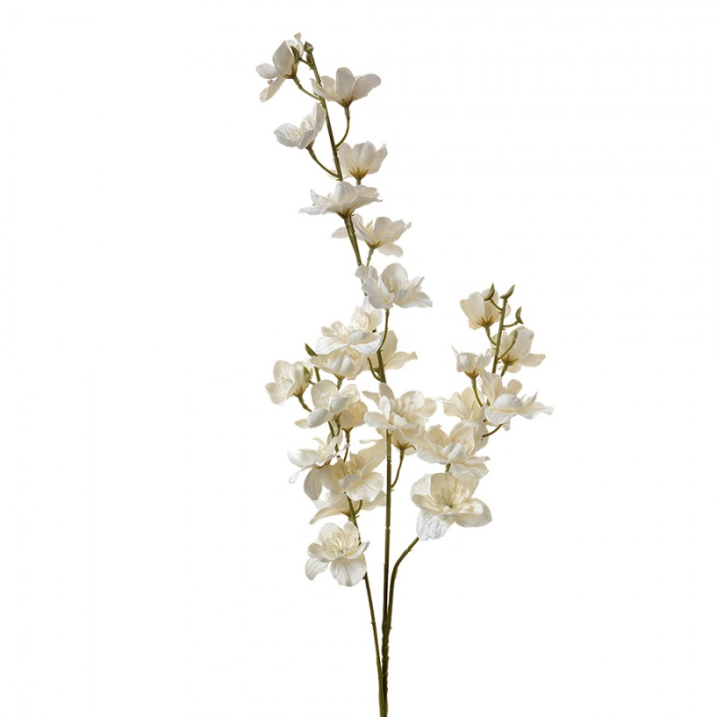 Doplňky a dekorace - Velká umělá květina bílá orchidej – 110 cm