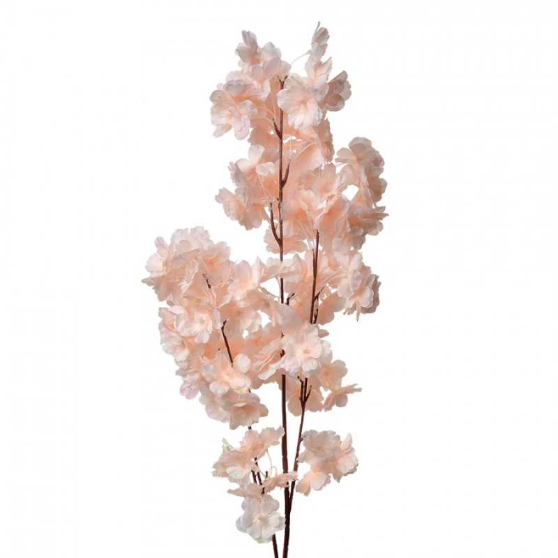 Doplňky a dekorace - Velká umělá květina oranžová sakura – 100 cm