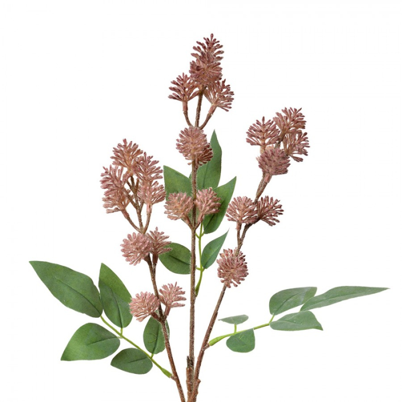 Doplňky a dekorace - Velká umělá rostlina růžová jetel – 68 cm