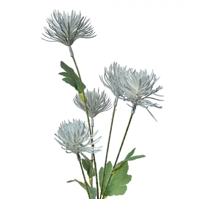 Doplňky a dekorace - Velká umělá květina béžová astra – 70 cm