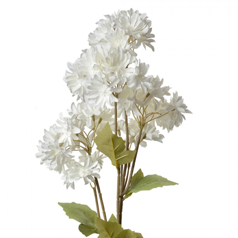 Doplňky a dekorace - Velká umělá květina bílá lewisie – 72 cm