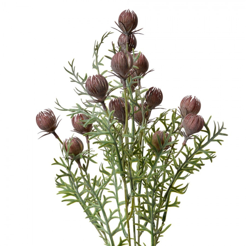 Doplňky a dekorace - Umělá květina fialová Love in a mist - 47 cm
