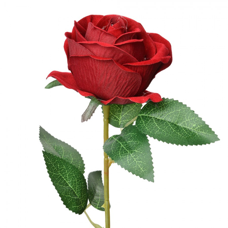 Doplňky a dekorace - Umělá květina rudá růže Viviene – 50 cm