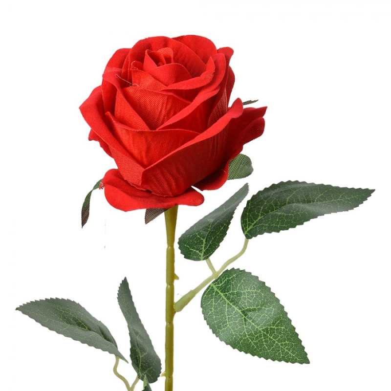 Doplňky a dekorace - Umělá květina červená růže Viviene – 50 cm