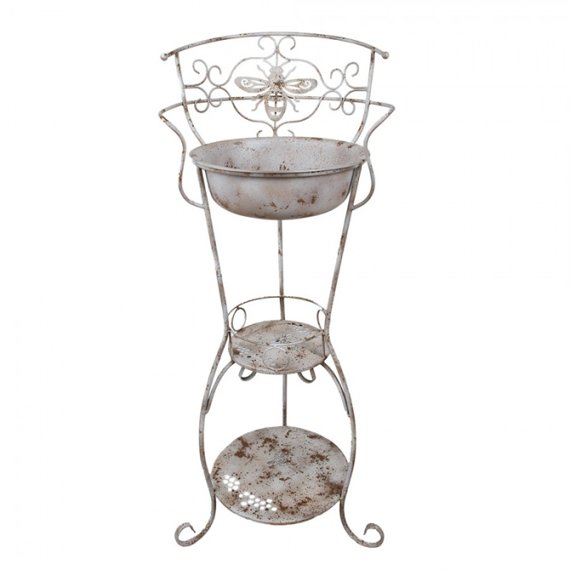 Zahrada a zvířata - Zahradní dekorace dekorativních umyvadlo se včelou a plástvemi Bee Garden – 48x42x108 cm