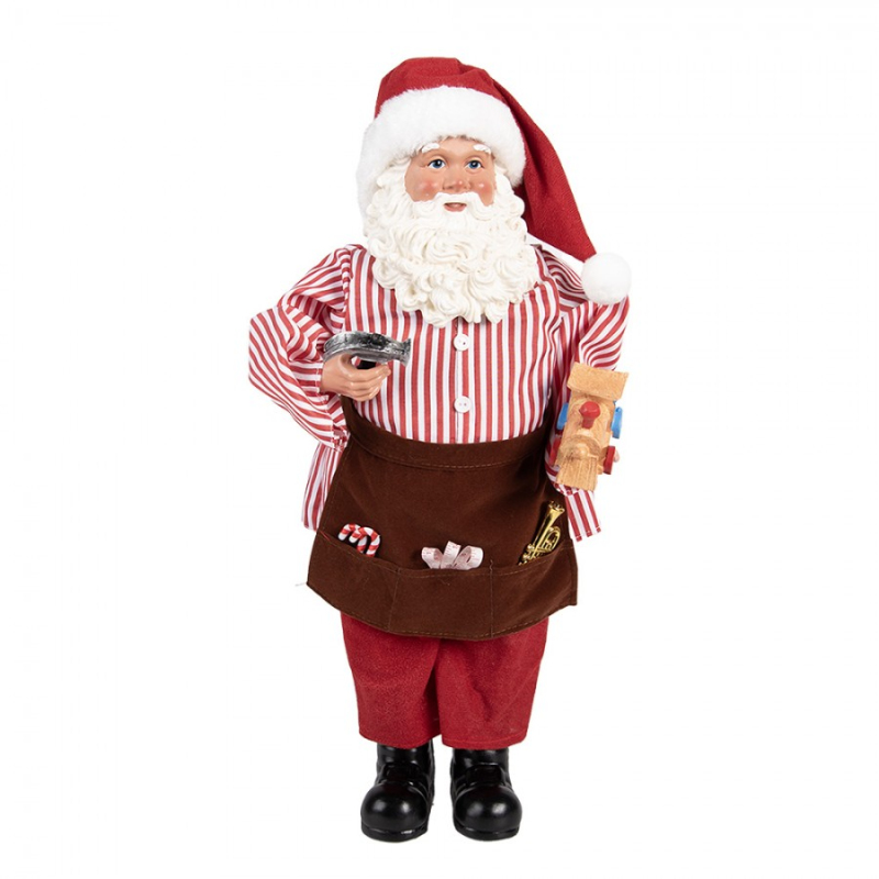Doplňky a dekorace - Vánoční figurka Santa Claus řezbář / kutil – 22x19x45 cm