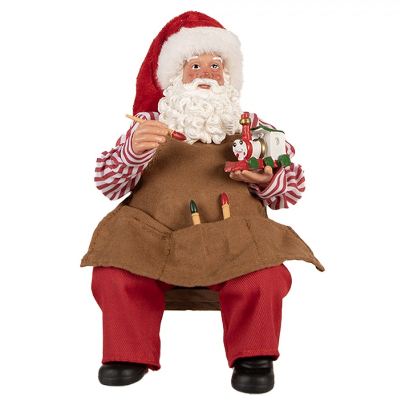 Doplňky a dekorace - Vánoční figurka Santa Claus kutil / modelář – 13x10x28 cm