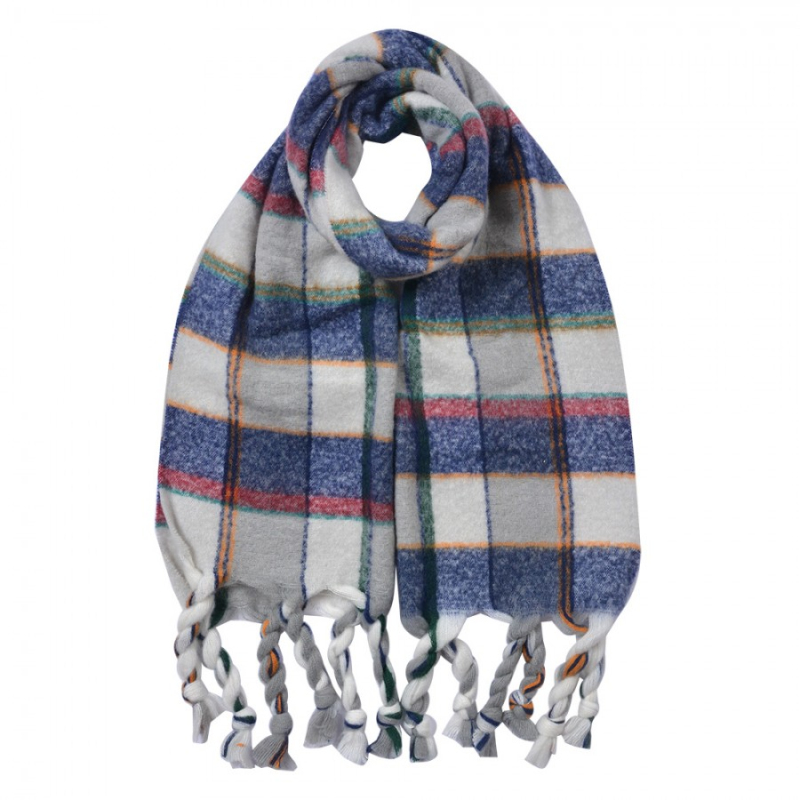 Móda a bižuterie - Modrá dámská zimní šála Ivo – 50x200 cm