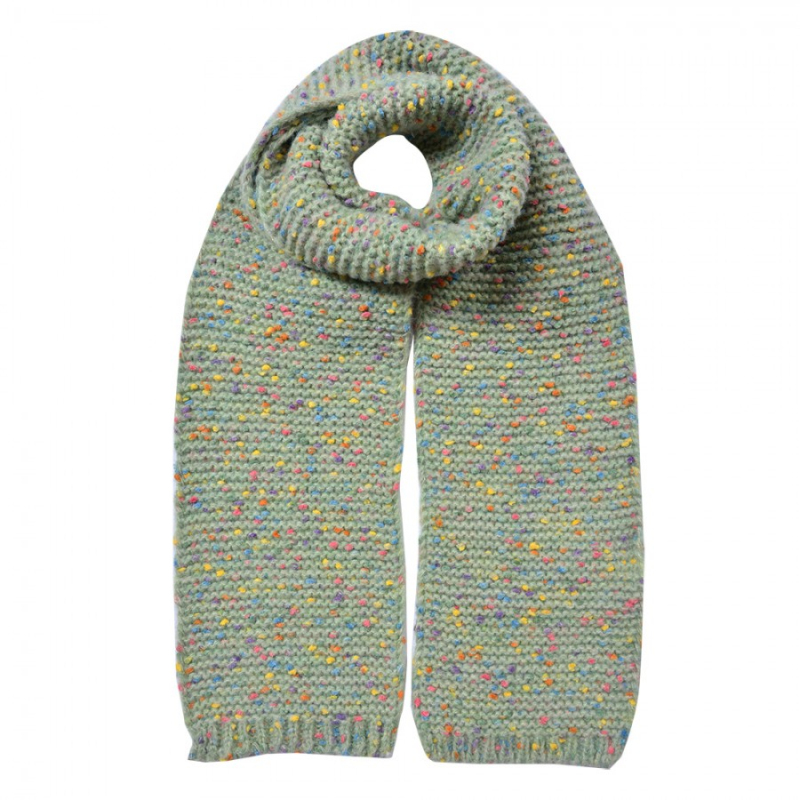 Móda a bižuterie - Zelená dámská zimní šála Annette – 14x146 cm