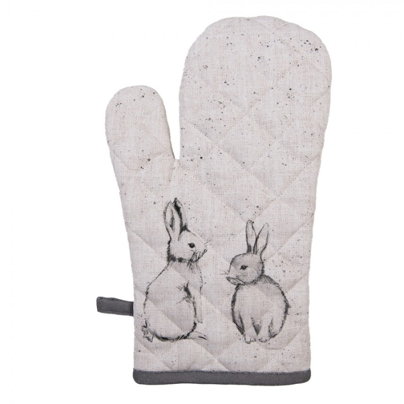 Textil - Bavlněná kuchyňská chňapka s králíčky Bunny Buddies – 18x30 cm
