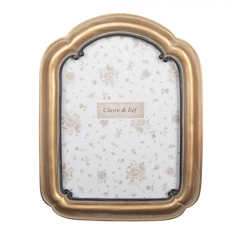 Doplňky a dekorace - Zlatý fotorámeček ve vintage stylu Veqepejel – 14x2x19 cm na fotografii 10x15 cm