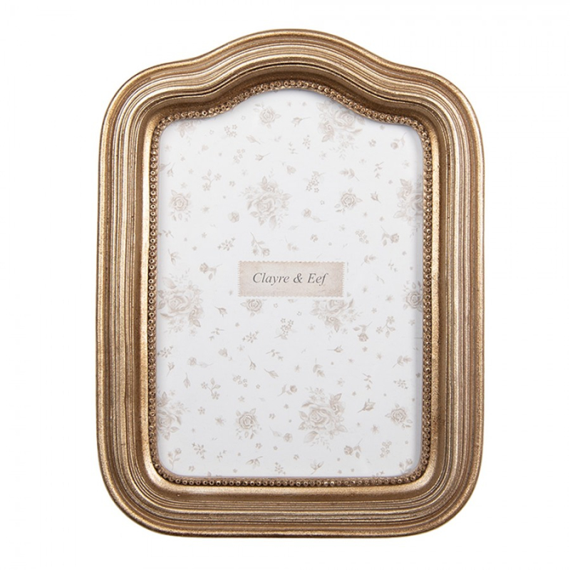 Doplňky a dekorace - Zlatý fotorámeček s patinou Vitojububo – 14x2x19 cm na fotografii 10x15 cm