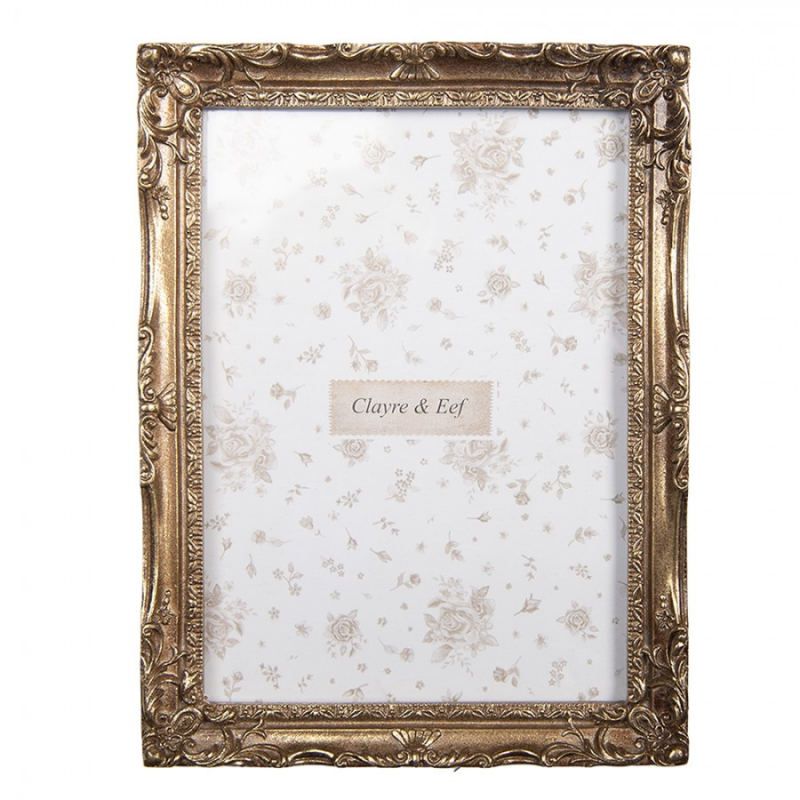 Doplňky a dekorace - Zlatý fotorámeček ve stylu antik rámu Vacupufe – 16x2x21 cm na fotografii 13x18 cm