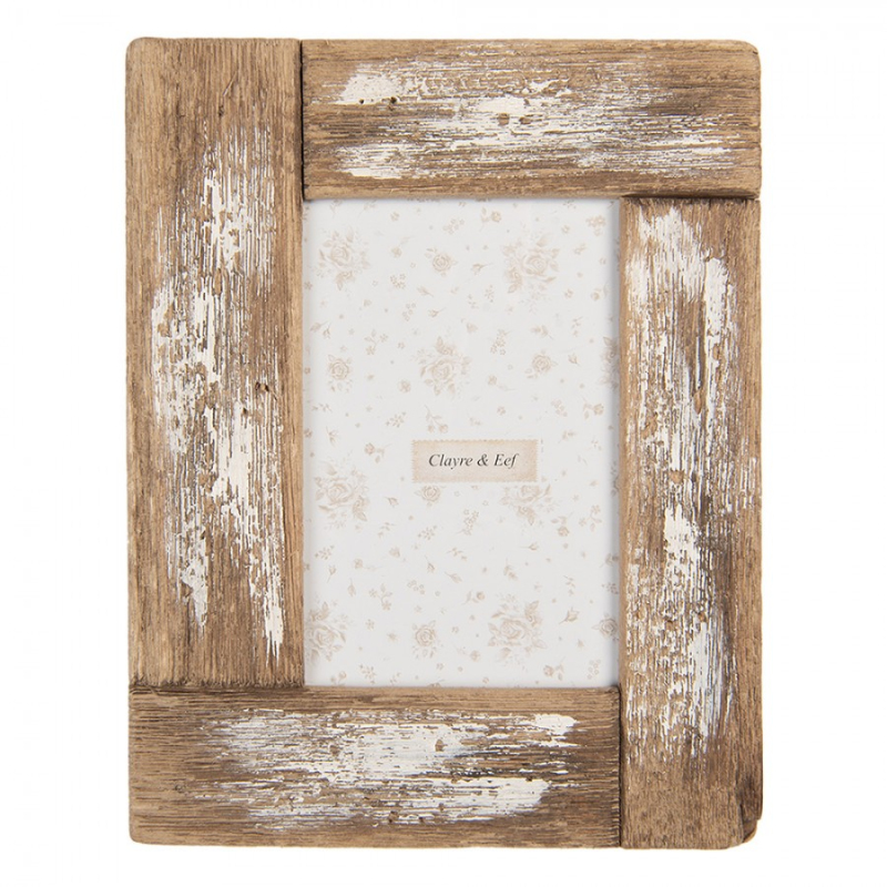 Doplňky a dekorace - Dřevěný fotorámeček s patinou Etcel – 18x2x23 cm na fotografii 10x15 cm