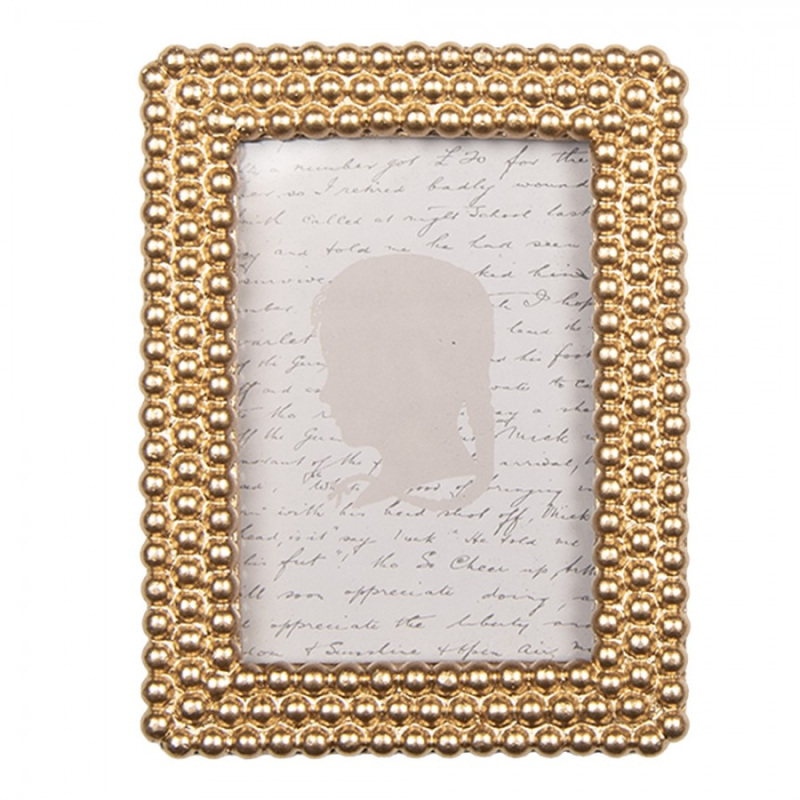Doplňky a dekorace - Zlatý fotorámeček s bublinkatou strukturou Bruisend – 9x2x11 cm na fotografii 6x9 cm