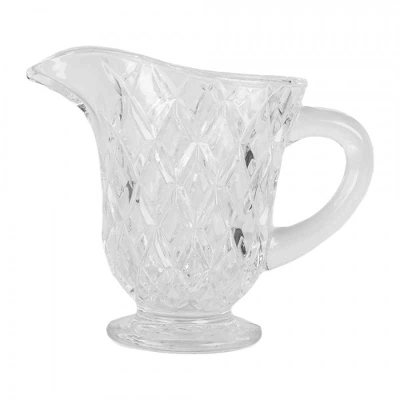 Kuchyně - Skleněný džbánek na vodu s kosočtverci Ruit – 14x6x11 cm