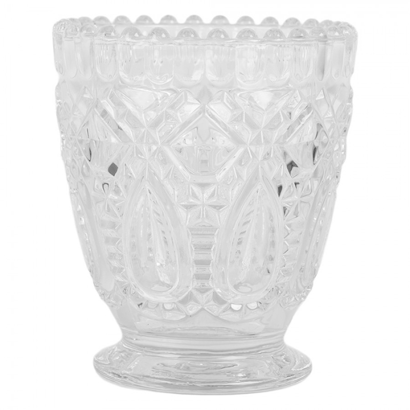 Doplňky a dekorace - Sklenička na vodu s broušeným povrchem Verrader – 9x10 cm