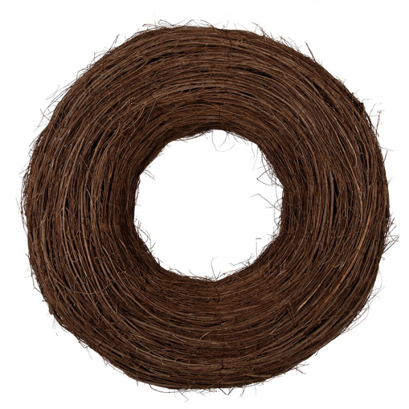 Doplňky a dekorace - Velký hnědý ratanový věnec Riet II XL – 80x22 cm
