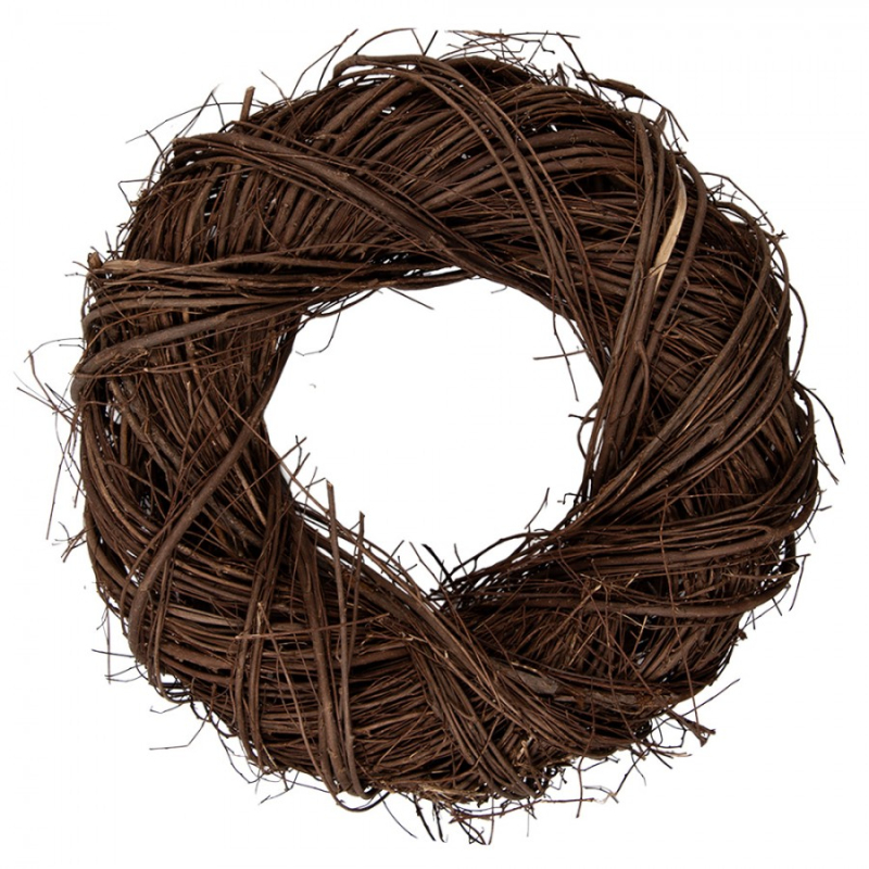 Doplňky a dekorace - Hnědý ratanový věnec Riet IV S – 35x9 cm