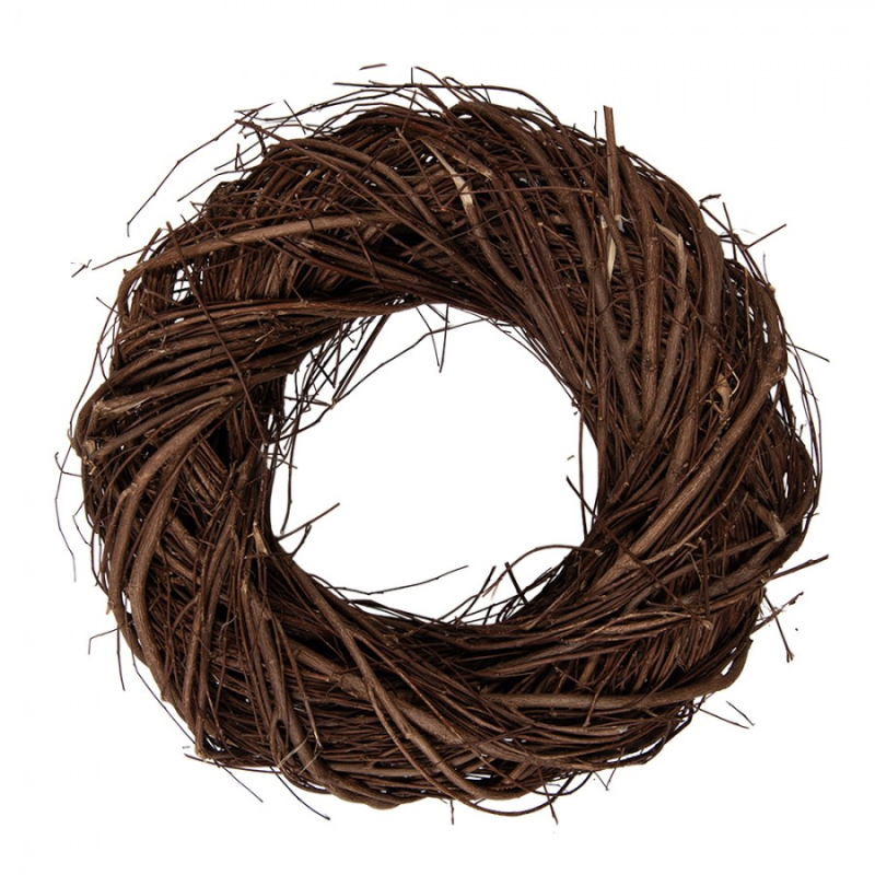 Doplňky a dekorace - Hnědý ratanový věnec Riet IV XXS – 25x7 cm