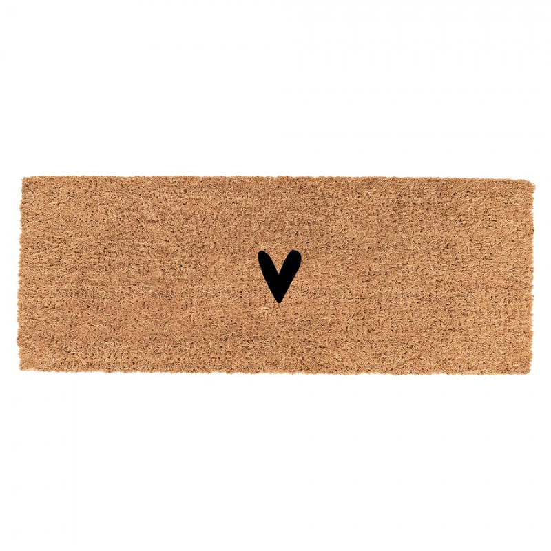 Doplňky a dekorace - Podlouhlá kokosová rohožka Minimalist Heart – 75x22x2 cm