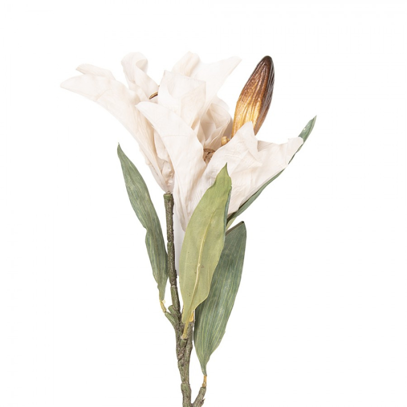 Doplňky a dekorace - Umělá květina béžová – 88 cm
