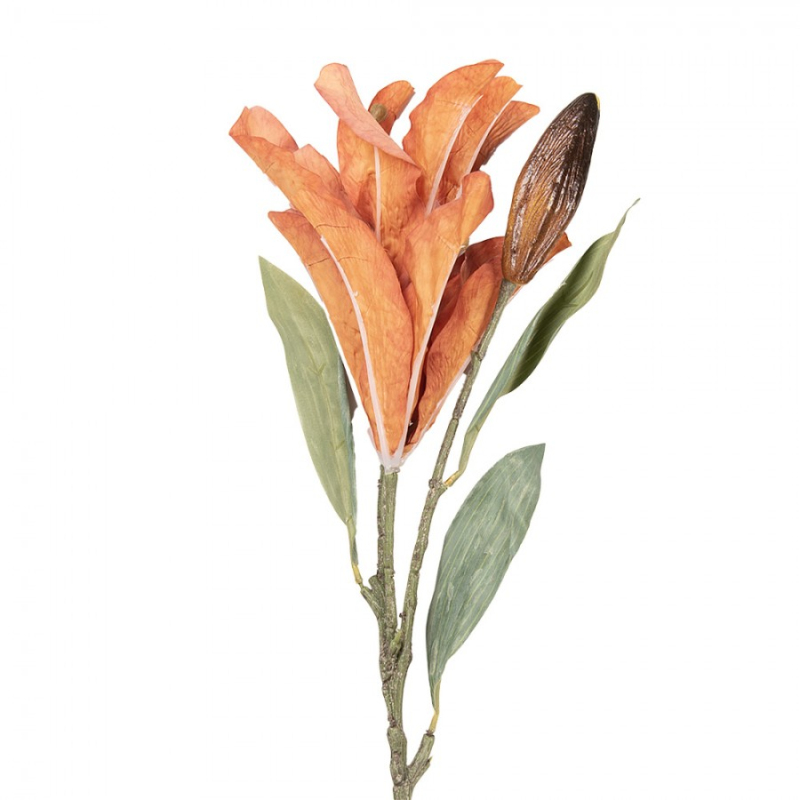 Doplňky a dekorace - Umělá květina oranžová – 88 cm