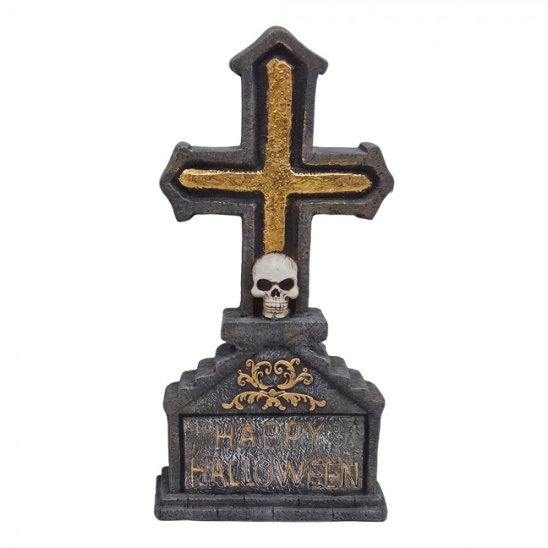 Doplňky a dekorace - Šedá plastová halloweenská dekorace