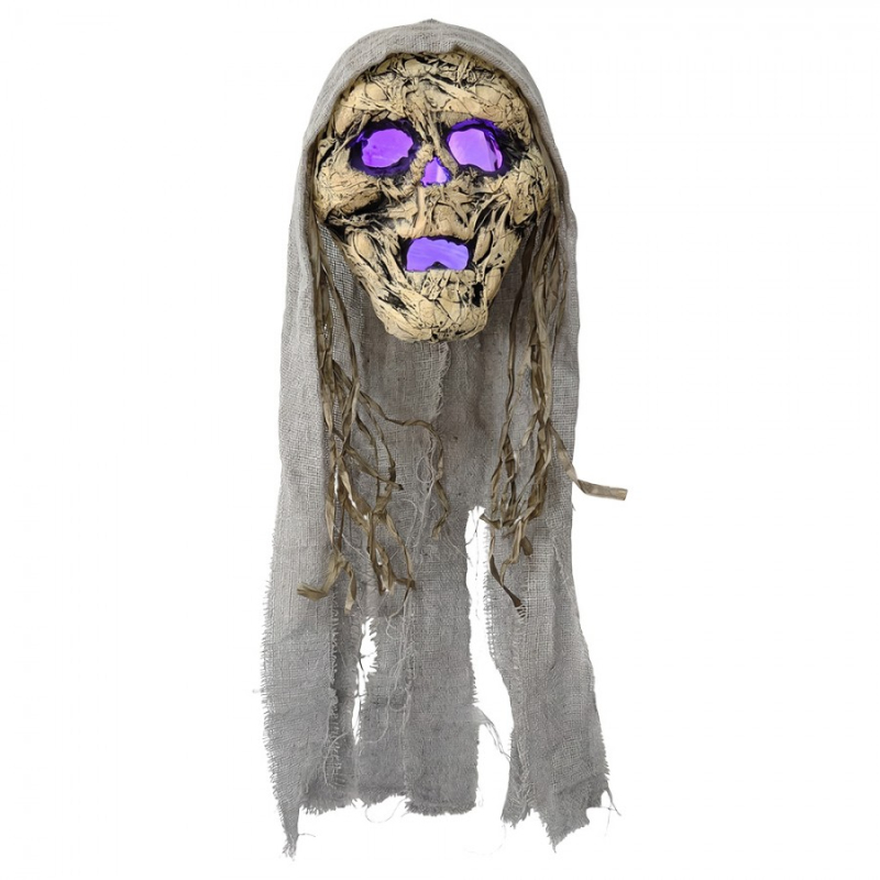 Doplňky a dekorace - Bílá plastová halloweenská dekorace_4