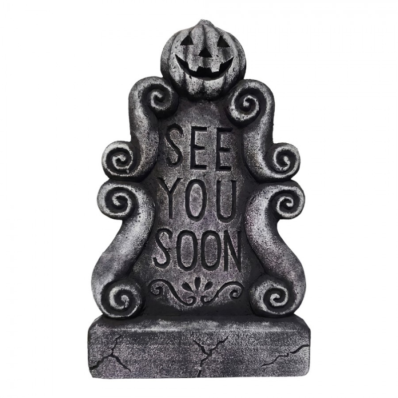 Doplňky a dekorace - Bílá plastová halloweenská dekorace_10