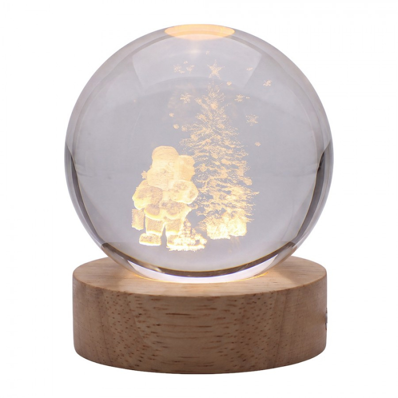 Osvětlení - Hnědá dřevěná stolní lampa_2