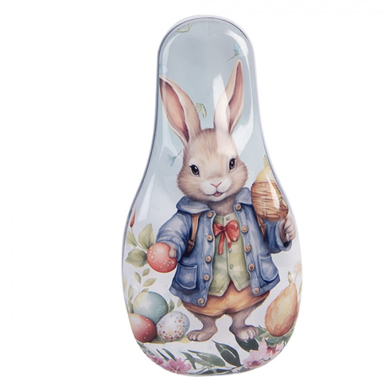 Doplňky a dekorace - Modrá plechová dóza – 14x7x5 cm