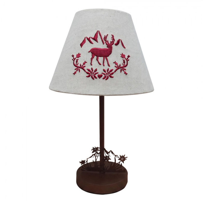 Osvětlení - Hnědá dřevěná stolní lampa_4