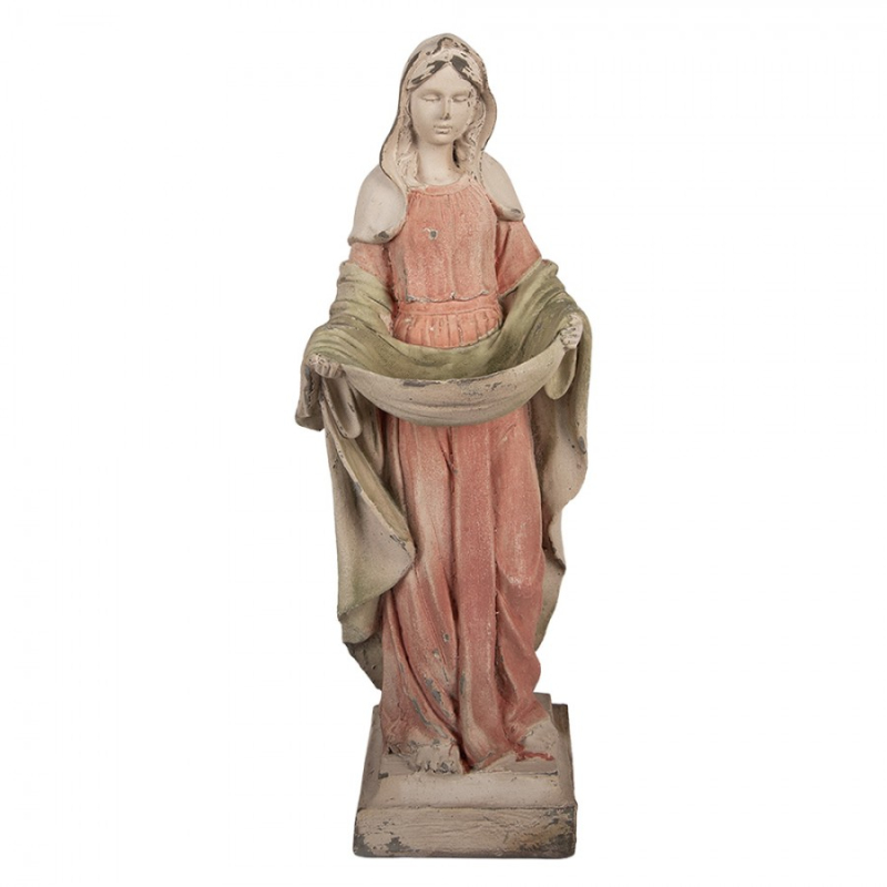 Doplňky a dekorace - Béžová keramická dekorativní figurka Marie – 16x16x44 cm