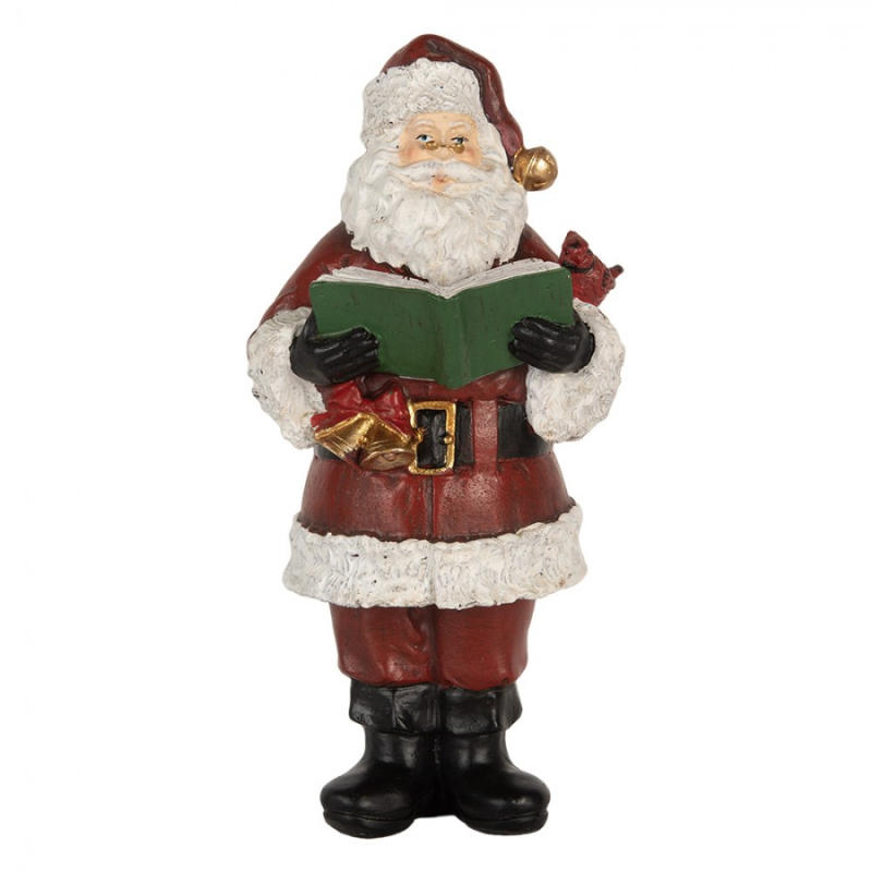 Doplňky a dekorace - Červená plastová vánoční dekorace Santa Claus – 10x10x21 cm_1