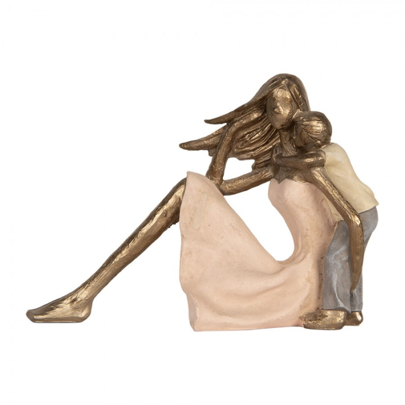 Doplňky a dekorace - Plastová dekorativní figurka žena zlatá – 23x9x16 cm