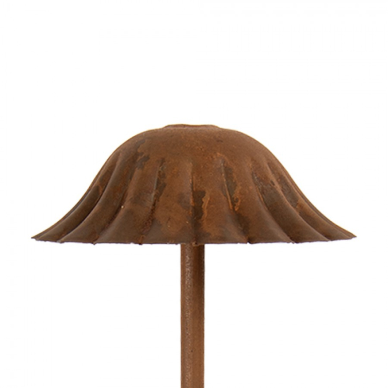 Zahrada a zvířata - Hnědý kovový zápich do záhonu houba_2
