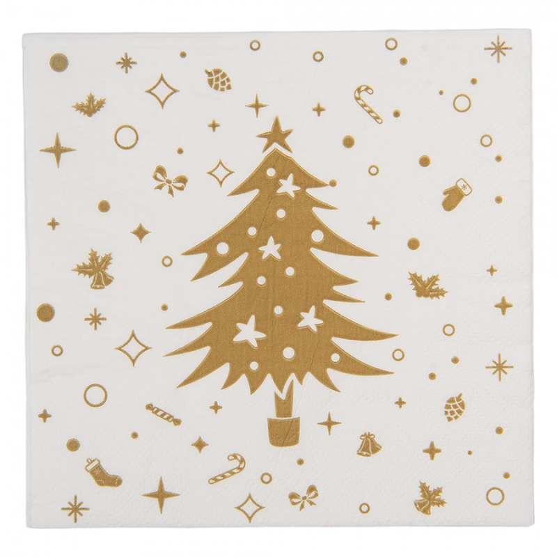 Textil - Sada 20 bílých papírových ubrousků – 33x33 cm_8